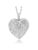 Locket Pendant Necklace Charm 1.5" Engraved Flowers Heart Shape